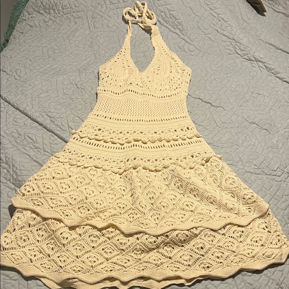 Moda International Cream Backless Dress